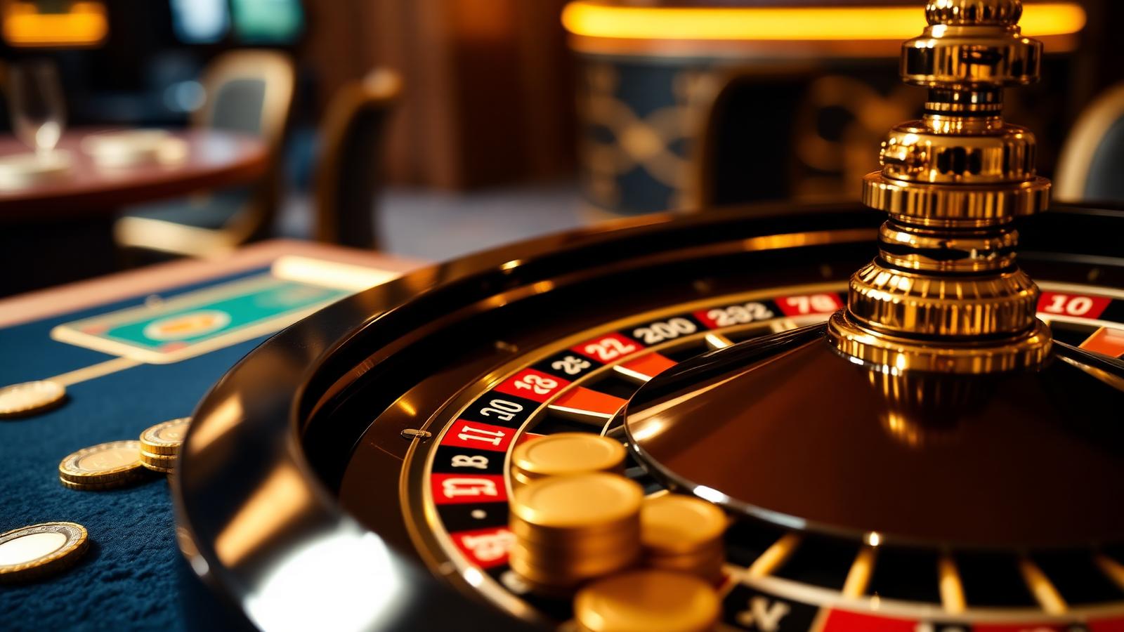 Roulettewiel in een elegant casino